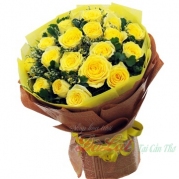 Bó hoa hồng vàng